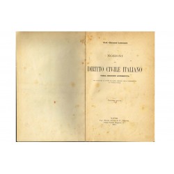 Diritto Civile Italiano, Prof. Giovanni Lomonaco (1911) Jovene - Napoli