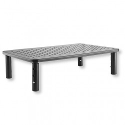 Rialzo supporto base da scrivania per Monitor/TV/Notebook, in metallo Nero