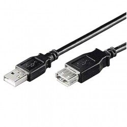 CAVO USB 2.0 PROLUNGA A-A M/F 1 mt. metro NERO