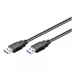 CAVO USB 3.0 A-A M/M Maschio/Maschio SCHERMATO 1,8 mt nero