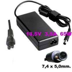 Alimentatore caricabatteria x Notebook HP / Compaq 18,5V fino a 3,5A 65W 7.4x5,0mm