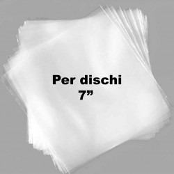 200 BUSTE  trasparenti spess. 80 micron, per copertine DISCHI 7" (45 GIRI)