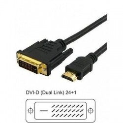 CAVO VIDEO DA HDMI A DVI-D DIGITAL 19 PIN DUAL LINK M/M  1,8 mt.