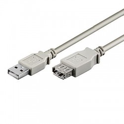 CAVO USB 2.0 PROLUNGA A-A M/F 3 mt. GRIGIO