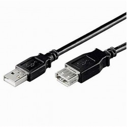 CAVO USB 2.0 PROLUNGA A-A M/F 1,8 mt. NERO