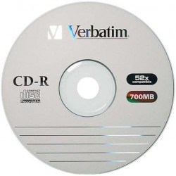 CD-R VERBATIM 52x 700mb 80min. confezione da 200