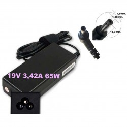 Alimentatore caricabatteria x NOTEBOOK ASUS 19V fino a 3,42A 65W spinotto 4,0x1,35 mm.